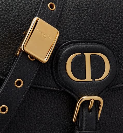 Medium Dior Bobby Bag Khaki Grained Calfskin 